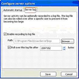 Configure Server Log