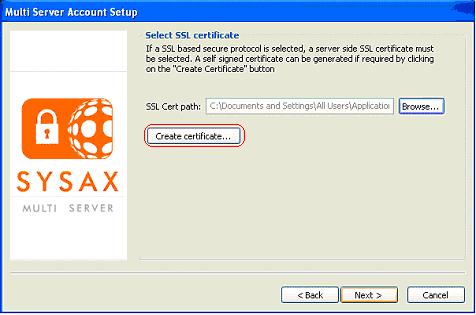 Select SSL Certificate